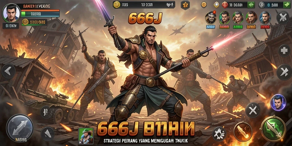 Tampilan gameplay 666J menunjukkan aksi strategi yang mendebarkan dan menantang.