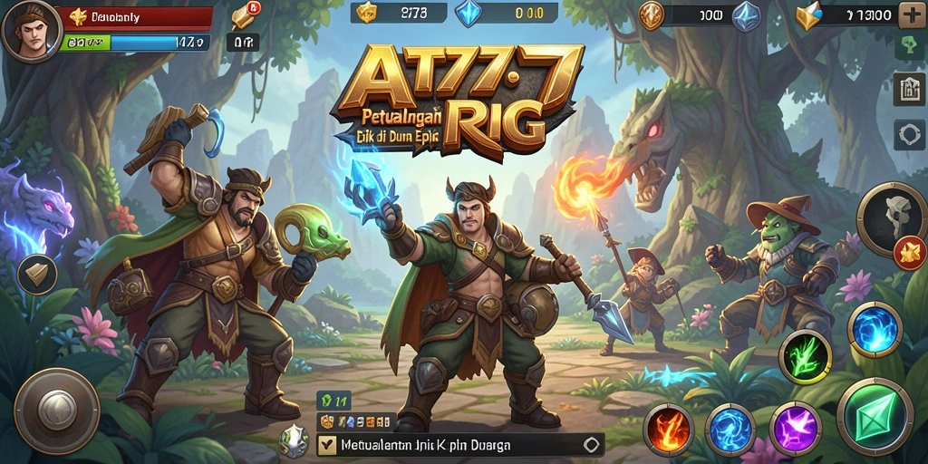 Tangkapan layar AT777 menunjukkan momen seru dalam petualangan RPG.
