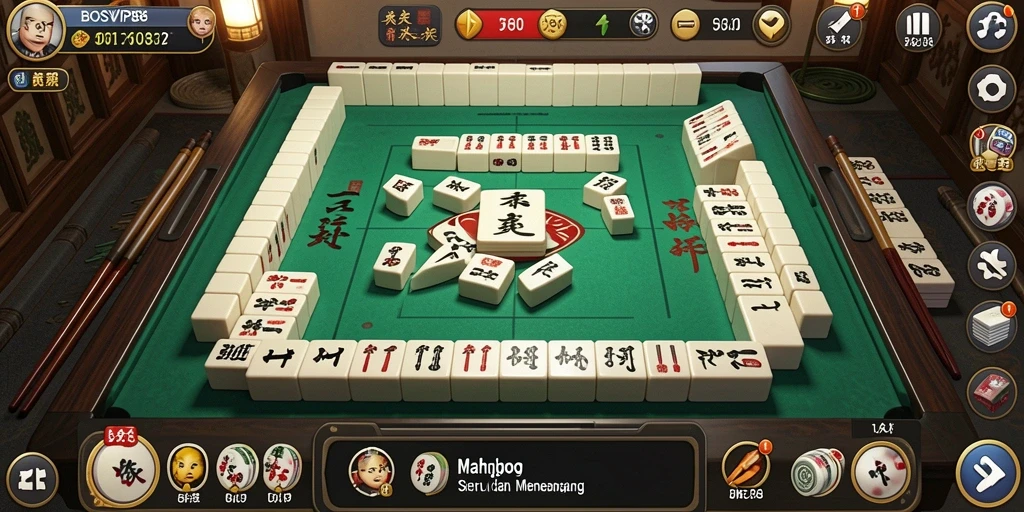 Tampilan menarik dari gameplay Mahjong di BOSVIP88.