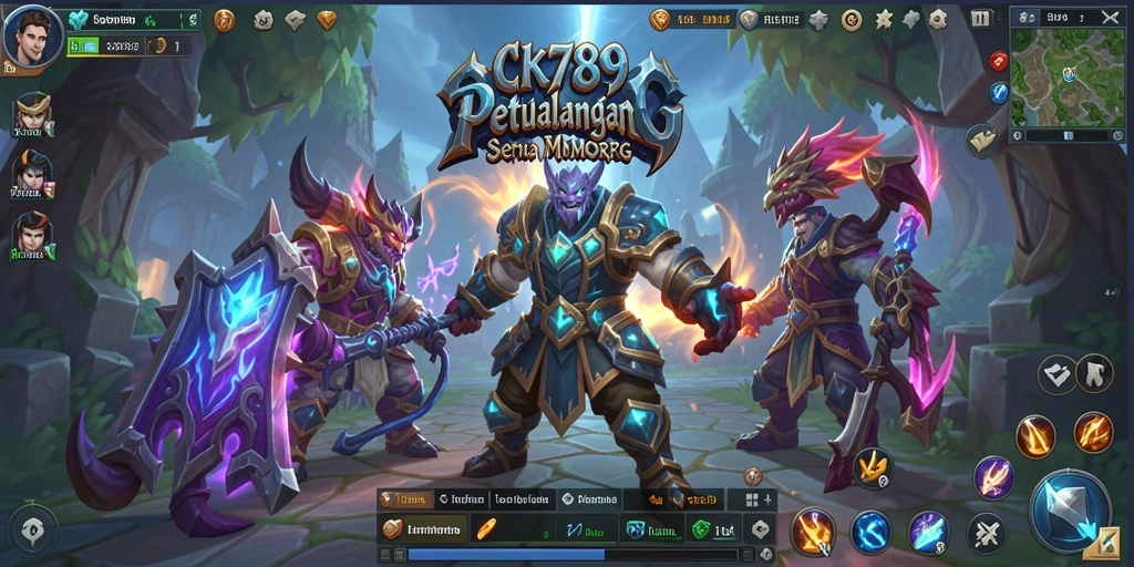 Screenshot CK789 menunjukkan aksi seru dalam pertempuran MMORPG.