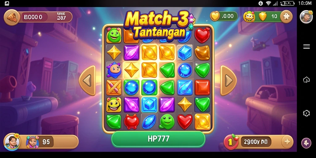Tampilan gameplay seru dan penuh warna dari HP777.