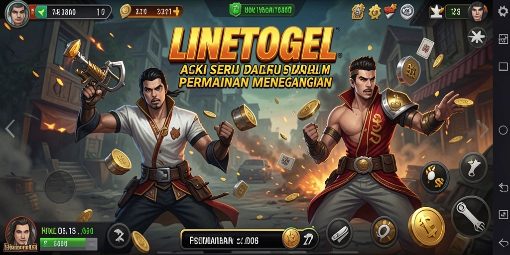 Tampilan seru gameplay LINETOGEL dengan aksi menegangkan.