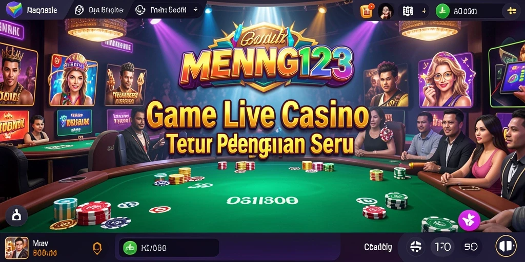 Tampilan gameplay langsung di MENANG123 dengan suasana kasino yang menarik.