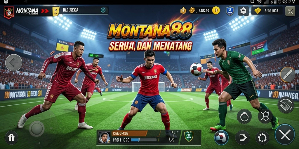 Tampilan gameplay seru di MONTANA88 dengan aksi olahraga intens.