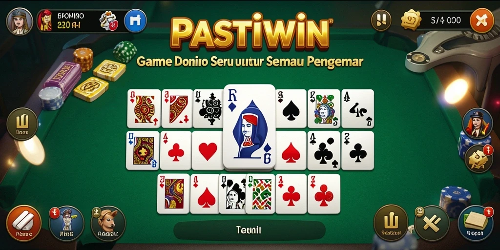 Tampilan gameplay seru dari PASTIWIN yang menampilkan keseruan bermain Domino.