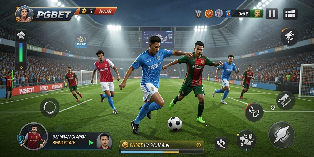 Tampilan gameplay PGBET yang intens dan penuh aksi olahraga.