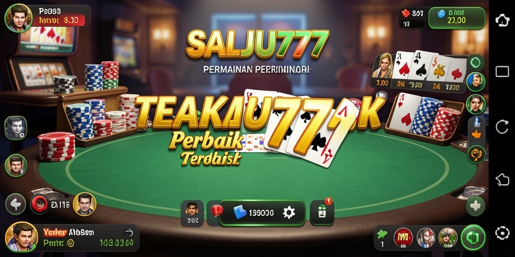 Screenshot SALJU777 menampilkan gameplay poker yang menarik dan interaktif.