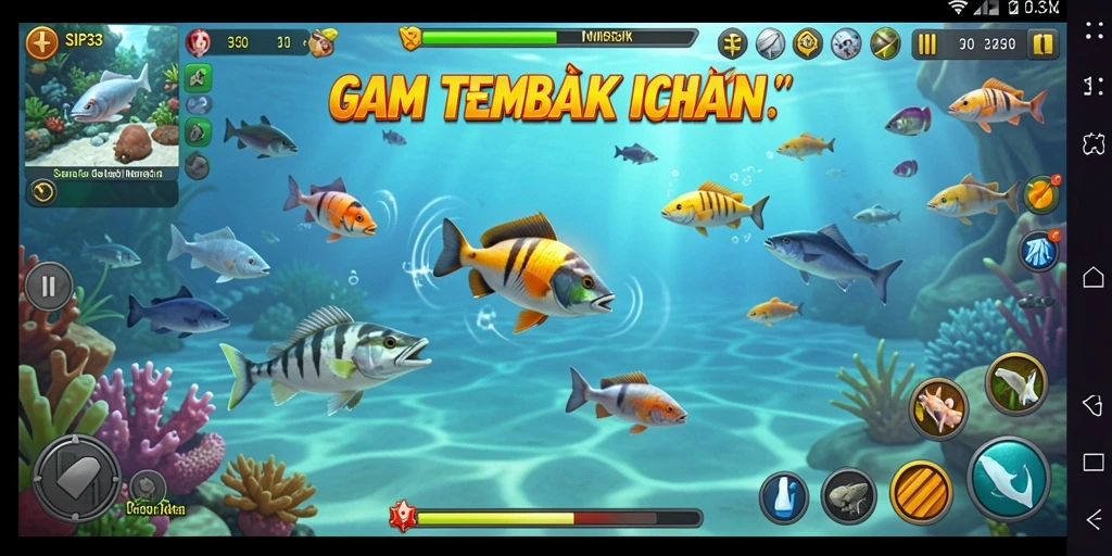 Tampilan gameplay SIP33 yang menarik saat menangkap ikan.