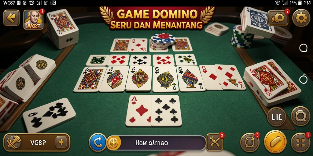 Tampilan gameplay seru dari permainan domino WG87.