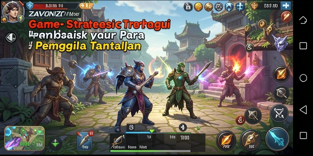 Tangkapan layar ZAVONZO menunjukkan aksi pertempuran strategis yang mendebarkan.